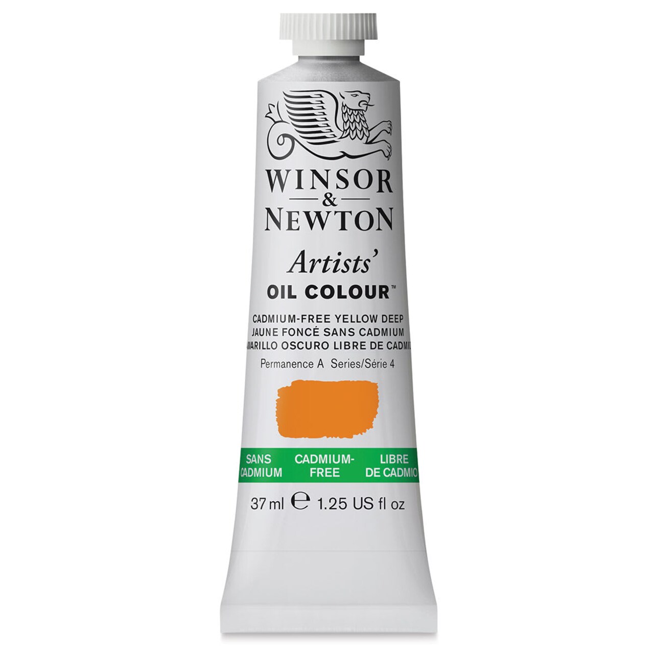 Winsor & Newton Artists' Oil Color - Cadmium Free Yellow Deep, 37 ml, tube